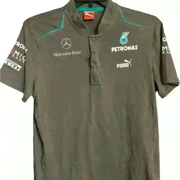 Men’s Puma Mercedes Petronas Size Medium Shirt Gray - Picture 1 of 8